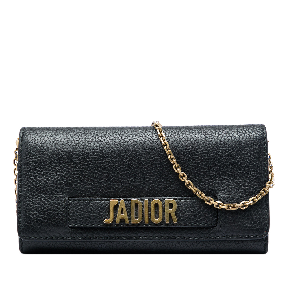 Pre-Loved Dior Calfskin JAdior Wallet On Chain
